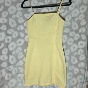 H&M “DIVIDED” yellow denim dress